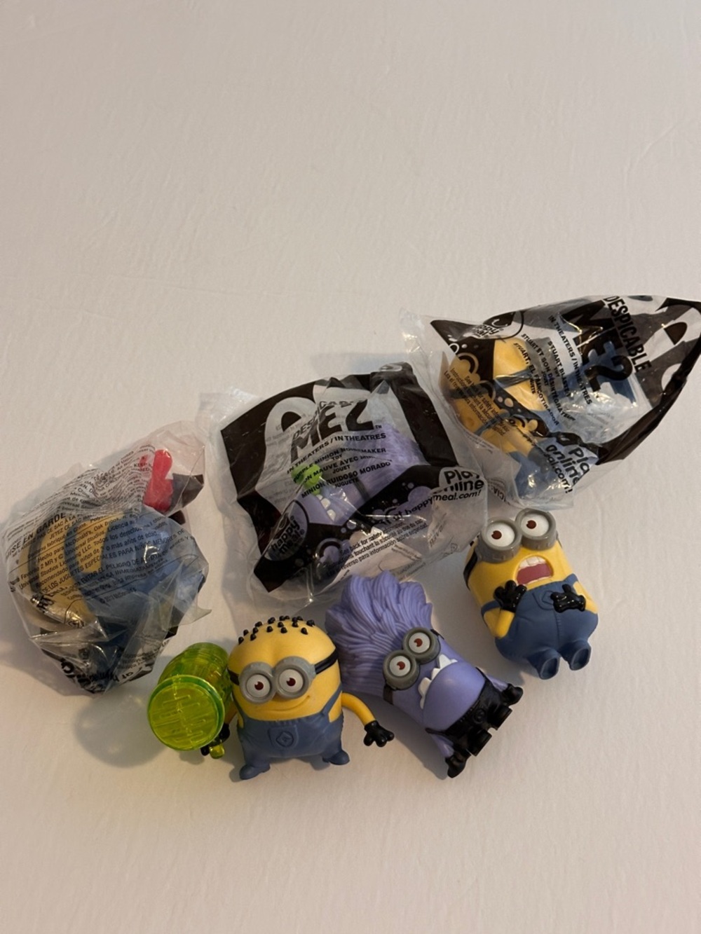 Despicable Me 2 McDonalds Happy Meal Toys Set of 6 Preowned